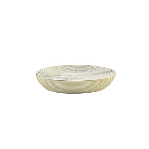 Douceur d'Intérieur Trésor Seifenschale (Ø 11,5 x 9,5 cm), einfarbiges Metallic-Steinzeug von Douceur d'Intérieur