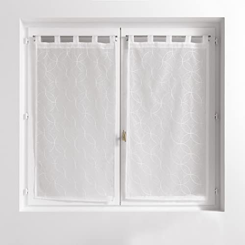 Douceur d'Intérieur Vorhang, Weiß, 2 x 60 x 160 cm von Douceur d'Intérieur