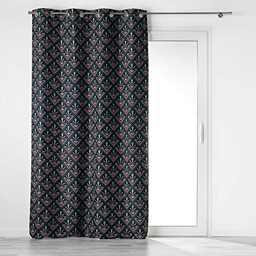 Douceur d'Intérieur Ösenvorhang, blau, 135 x 260 cm von Douceur d'Intérieur