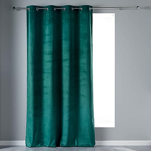 douceur d'Intérieur Vorhang mit Ösen, Blau, 140 x 240 cm von Douceur d'Intérieur