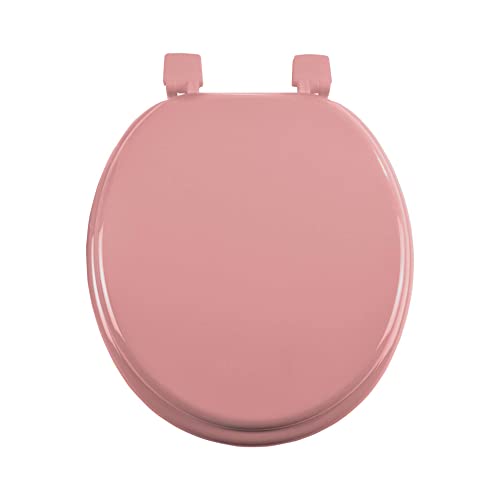 Douceur d'Intérieur Sitzgelegenheit aus MDF, einfarbig, Chrom, Powder Pink, 47 x 37.7 x 7 cm von Douceur d'Intérieur