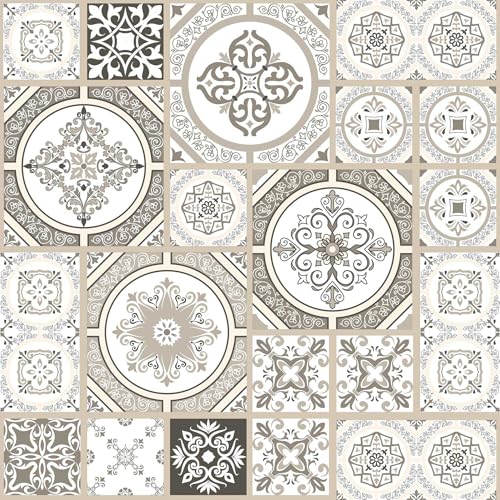 Douceur d'Intérieur Wachstuchs-Rolle (RLX 1,40 m x 20 m) Bolero, natürlich, PVC Bedruckt von Douceur d'Intérieur