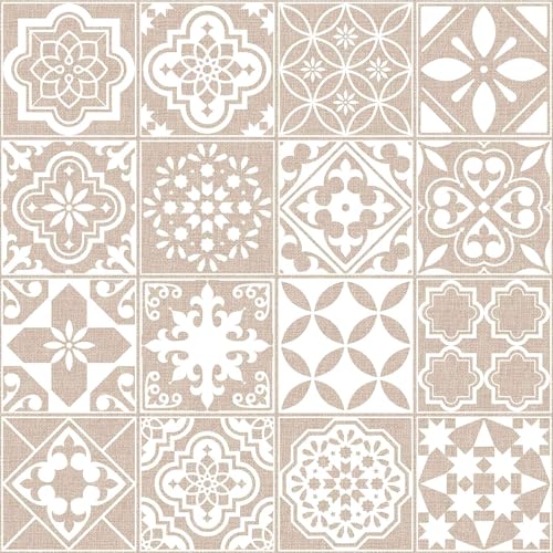 Douceur d'Intérieur Wachstuchs-Rolle (RLX 1,40 m x 20 m) Carella weiß, PVC, Textilia von Douceur d'Intérieur