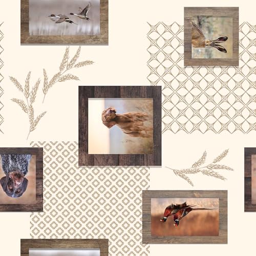 Douceur d'Intérieur Wachstuchs-Rolle (RLX 1,40 m x 20 m) Colvert Natur, PVC Photoprint von Douceur d'Intérieur
