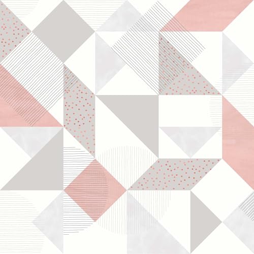 Douceur d'Intérieur Wachstuchs-Rolle (RLX 1,40 m x 20 m) Spline Rosa, PVC, metallic Bedruckt von Douceur d'Intérieur