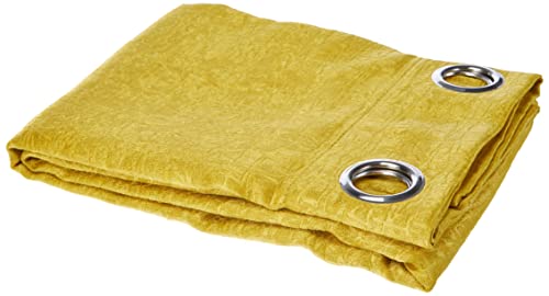 Homea Vorhang mit Ösen, Polyester, Polyester, gelb, 240x140 cm von Douceur d'Intérieur
