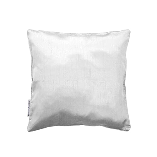 douceur d'Intérieur Shantung Shana Kissenbezug, inkl. Kissen, Polyester, 40 x 40 cm, einfarbig., Polyester, weiß, 40x1x40 cm von Douceur d'Intérieur