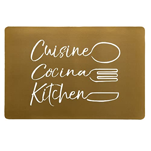 douceur d'intérieur, Cuisina Tischset, 28,5 x 43,5 cm, goldfarben, PVC, Bedruckt von Douceur d'Intérieur