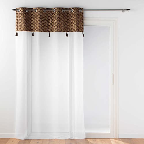 Douceur d'Intérieur Ösenvorhang, 140 x 280 cm, Sandfarben, mit Top Velour und Pumpe, Schokobraun Douceur d'Intérieur Ösenvorhang, 140 x 280 cm, Sandfarben, mit Top Velour und Pumpe, Schokobraun von Douceur d'Intérieur