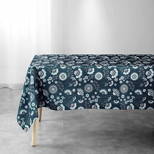 Douceur d'Intérieur, Tischdecke, rechteckig, 145 x 240 cm, Blau, Polyester, Bedruckt, Garance von Douceur d'Intérieur