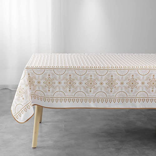 Douceur d'Intérieur, Tischdecke, rechteckig, 150 x 300 cm, Weiß, Polyester, Bedruckt, Sherine von Douceur d'Intérieur