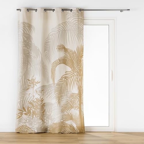 Douceur d'Intérieur Baobab Ösenvorhang (140 x 260 cm), Baumwolle/Polyester mit Druck von Douceur d'Intérieur