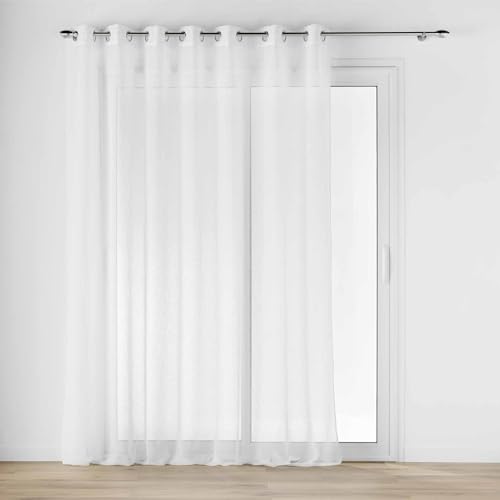 Douceur d'Intérieur Carlin Ösenvorhang, durchscheinend (240 x 240 cm), Natur, gewebter Voile von Douceur d'Intérieur