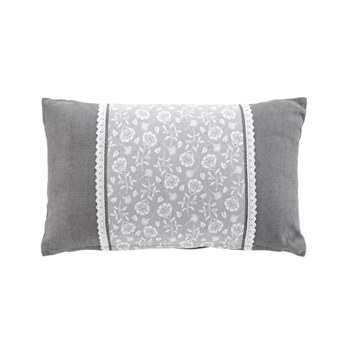 douceur d'intérieur FLAVIE Kissen, Grau, 30 x 50 cm von Douceur d'Intérieur