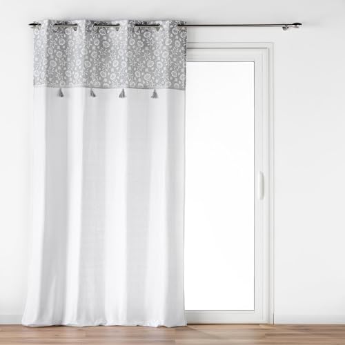 Douceur d'Intérieur Flavie Ösenvorhang (140 x 240 cm), Baumwolle/Polyester mit oberem Abschluss von Douceur d'Intérieur