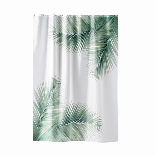 Douceur d'Intérieur Havane Duschvorhang mit Haken (180 x 200 cm), bedruckter Polyester von Douceur d'Intérieur