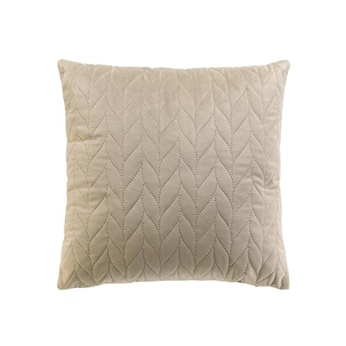 douceur d'intérieur Daisy Kissenbezug (40 x 40 cm), Taupe, einfarbiger Samt von Douceur d'Intérieur