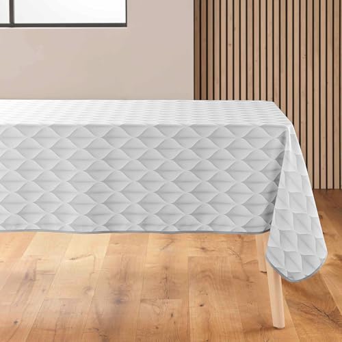 Douceur d'Intérieur Kalini Tischdecke, rechteckig (150 x 240 cm), Grau, bedruckter Polyester von Douceur d'Intérieur