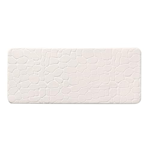Douceur d'Intérieur Ricochet Badematte (50 x 120 cm), Weiß, einfarbige, geprägte Mikrofaser Douceur d'Intérieur Ricochet Badematte (50 x 120 cm), Weiß, einfarbige, geprägte Mikrofaser von Douceur d'Intérieur