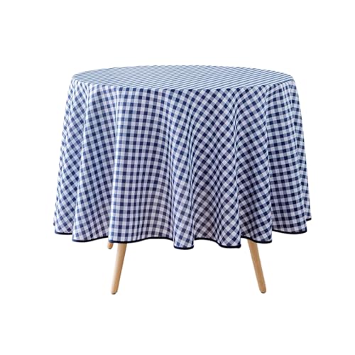 douceur d'intérieur Runde Tischdecke, Blau, Ø 180 cm von Douceur d'Intérieur