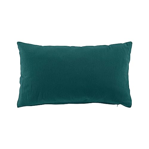 Douceur d'Intérieur Twily Kissen mit abziehbarem Bezug (30 x 50 cm), Emerald, Baumwolle/Recycling-Polyester von Douceur d'Intérieur