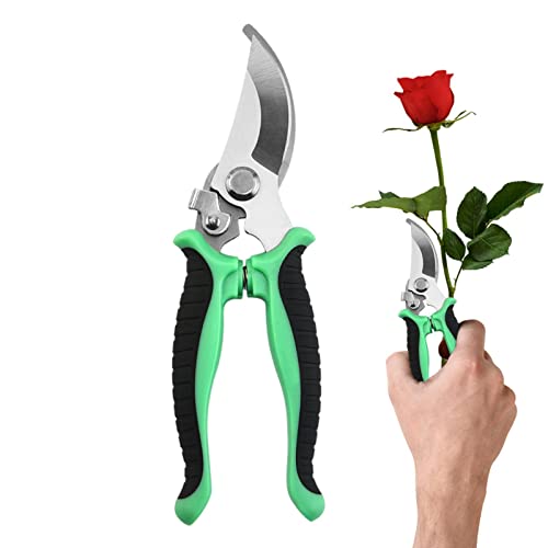 Douchi Gartenschere,Astschere mit Feststellgriff - Bypass Gardening Hand Pruners Tools, Scharfe Gartenschere mit rutschfesten Griffen für das Gartenhaus von Douchi