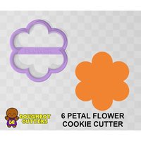 6 Blütenblatt Blumen Ausstechform | Verschiedene Größen Für Teig, Fondant Oder Polymer Clay Formen Kekse, Handwerk Und Schmuck Frühling von DoughBoyCutters