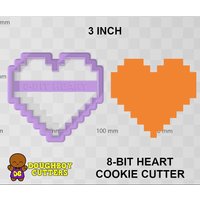 8-Bit-Herz-Ausstechform | Ausstechform Für Teig, Fondant Oder Polymer Clay Verschiedene Größen Formen Kekse, Handwerk Und Schmuck 8 Bit Pixel 8-Bit-Herz-Ausstechform | Ausstechform Für Teig, Fondant Oder Polymer Clay Verschiedene Größen Formen Kekse, Handwerk Und Schmuck 8 Bit Pixel von DoughBoyCutters