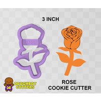 Rosen-Ausstechform Ausstechform Für Teig, Fondant Oder Polymer Clay | Verschiedene Größen Formen Kekse, Handwerk Und Schmuck Valentin von DoughBoyCutters