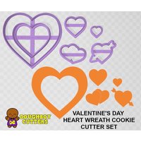Valentinstag Herz-Kranz-Ausstechform-Set | 5 Stück Set Ausstechform Für Teig, Fondant Oder Polymer Clay Formen Kekse, Handwerk Und Schmuck von DoughBoyCutters
