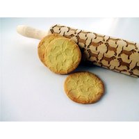 Spürhund Muster Prägung Nudelholz. Hund-Muster. Gravierte Nudelholz Mit Hunden Für Geprägte Cookies Oder Pasta von DoughRoller