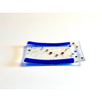 Transparente Seifenschale Aus Glas, Kleinteile Schale, Snackschale von DouglasMeowFunStudio