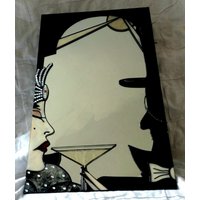 Ein Art Deco Inspiriert Spiegel Design 30 X 50 cm von DouglasPayneDesigns