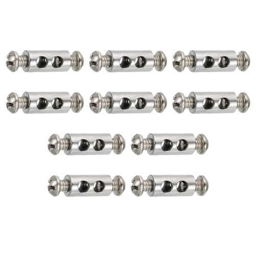 10 Stück Drahtseilklemme mit Schraubkappen für 1-2 MM Kabel- und Drahtdurchmesser,Seilklemme Edelstahl,Bügelseilklemme Stahlseil Seilverbinder Drahtseil Seilklemme Klemme für Wäscheleine Markise von Doukesh