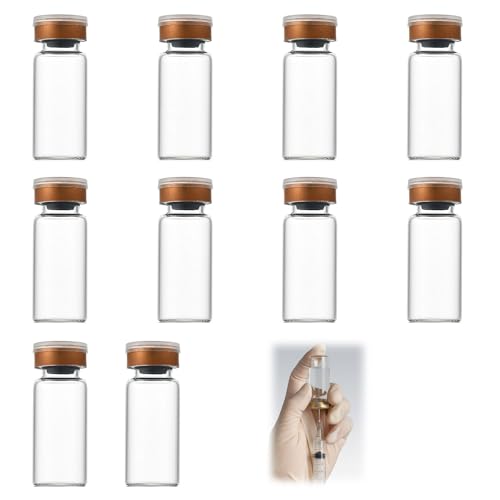 Doukesh 10 Stück 10ML Versiegelte Probenfläschchen Headspace-Fläschchen mit Selbstheilender Injektionsöffnung Transparente Glasfläschchen Probe Glasflaschen Labor Fläschchen für Flüssigkeit Pulver Doukesh 10 Stück 10ML Versiegelte Probenfläschchen Headspace-Fläschchen mit Selbstheilender Injektionsöffnung Transparente Glasfläschchen Probe Glasflaschen Labor Fläschchen für Flüssigkeit Pulver von Doukesh