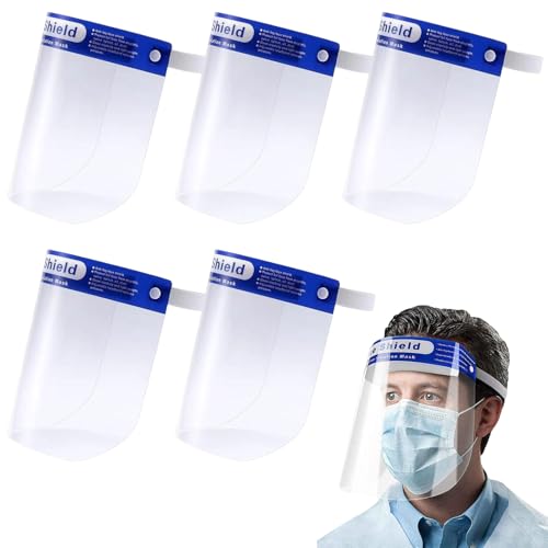 Doukesh 5 Stück Gesichtsschutz Face Shield mit Angenehmem Dank Polsterung Schutzvisier Gesichtsschutzschild Gesichtsschild Transparent Schutzschilde aus PET Gesichtschutz Staubdichte Anti Fog Doukesh 5 Stück Gesichtsschutz Face Shield mit Angenehmem Dank Polsterung Schutzvisier Gesichtsschutzschild Gesichtsschild Transparent Schutzschilde aus PET Gesichtschutz Staubdichte Anti Fog von Doukesh