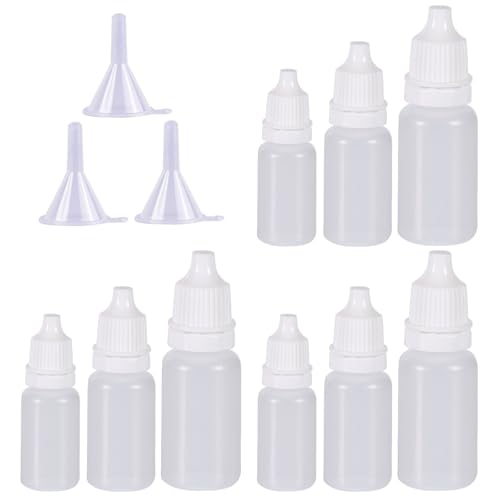 Doukesh Tropfflasche 10ML ML ML,Liquid Flaschen mit Trichter,Dropper Bottle,Quetschflaschen aus PE,Leer Plastikflasche für Liquids,Liquid Behälter,Reiseflasche,Dosierflasche für Küche,Labor von Doukesh