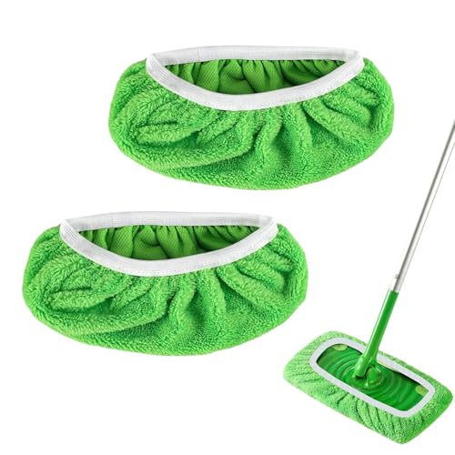 Mikrofaser-Wischmopp-Pads, wiederverwendbare Wischpads, Mikrofaser-Wischmopp-Nachfüllpackungen, nasses und trockenes Kehrtuch, waschbare Tücher, Ersatz für alle Bodenarten, 2 Stück Mikrofaser-Wischmopp-Pads, wiederverwendbare Wischpads, Mikrofaser-Wischmopp-Nachfüllpackungen, nasses und trockenes Kehrtuch, waschbare Tücher, Ersatz für alle Bodenarten, 2 Stück von Doukesh