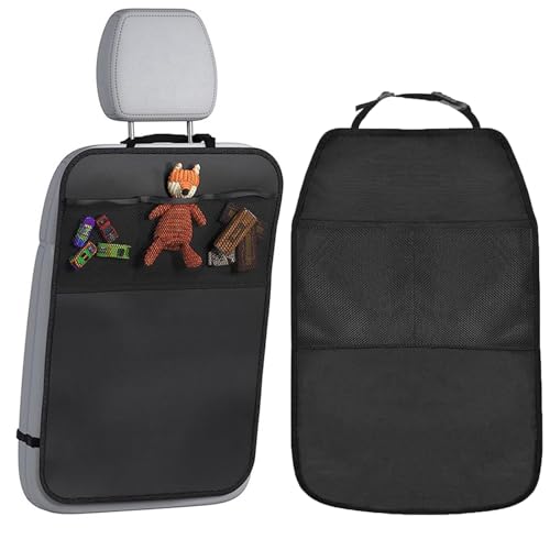 Doukesh Rückenlehnenschutz Auto Kinder, Auto Rücksitz Organizer, Autositzschoner Rückenlehne, Organizer Auto Rücksitz Kinder, Rückenlehne Wasserdichte,Schwarz von Doukesh