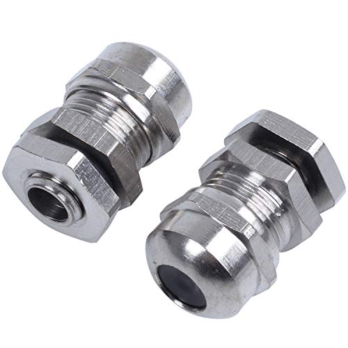 2 Stueck M8 wasserdicht Spannungsabbau Kabelverschraubung fuer 2-5mm Kabel Draht von Doumneou