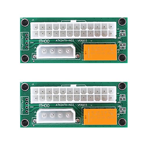 Doumneou 2 Stück Netzteil Multiple Dual PSU Add2Psu ATX 24 Pin auf 4Pin Molex Stecker für BTC Doumneou 2 Stück Netzteil Multiple Dual PSU Add2Psu ATX 24 Pin auf 4Pin Molex Stecker für BTC von Doumneou