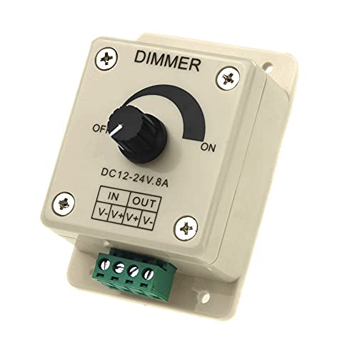 Doumneou DC 12V-24V LED Dimmer Controller Einstellen Einfarbige für 5050 3528 von Doumneou