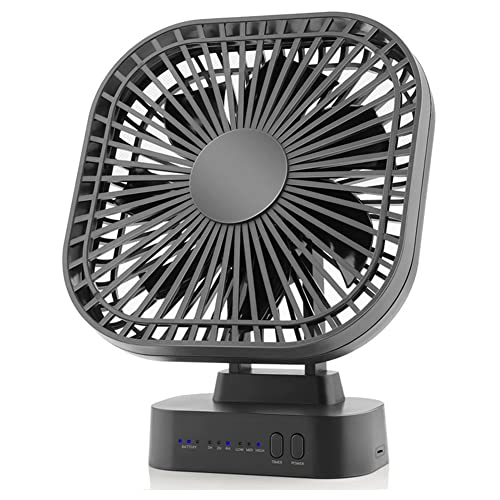 Doumneou Desktop Mini Wiederaufladbarer USB Ventilator mit Timer Faltbarer 3 7 Blatt Tragbarer Leiser Ventilator für BüRo Draussen Camping von Doumneou