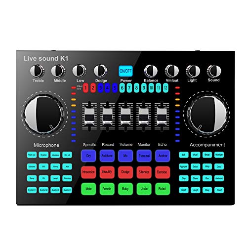 Doumneou K1 Computer Telefon Sprachwechsler HIFI Live Soundkarte Mixer Board Streaming Audio Bluetooth 5.0 Universal Doumneou K1 Computer Telefon Sprachwechsler HIFI Live Soundkarte Mixer Board Streaming Audio Bluetooth 5.0 Universal von Doumneou