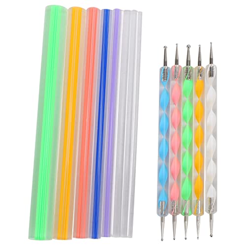 Doumneou Mandala-Dotting-Werkzeug-Set zum Malen von Steinen, Malen von Steinen, Punkte-Set, Acrylstab, Punktbohrwerkzeug, Schablone, DIY-Wandkunst von Doumneou
