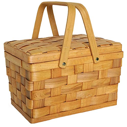 Doumneou Stil Picknickkorb Brotkörbe Wandern Aufbewahrungsbox Kuchen Tisch Dekorieren Lebensmittel Fotografie Hand Holz Farbe von Doumneou