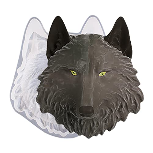 3D-Tier-Harz-Formen, Epoxidharz-Silikon-Formen, DIY-Kristall-Epoxidharz-Silikonform, Tier-Kerzenform, Gips-Kunst, Wandbehang, Form, Schokolade, Dessert, Süßigkeiten, Form Wolf von Dous