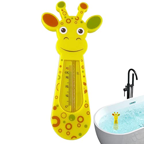 Dous Baby Safe Schwimmendes Badethermometer, Niedliches Giraffen-Baby-Badetemperatur-Thermometer-Spielzeug, Hilft, Die Temperatur des Badewassers Ihres Babys Einzustellen von Dous