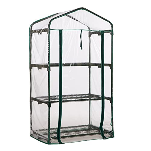 Dous Foliengewächshaus Winterfest Gartengewächshäuser Transparent PVC wasserdichte AntiUV Gewächshaus Haushaltspflanze Für Gemüse Tomaten Blumen ohne Eisenständer von Dous