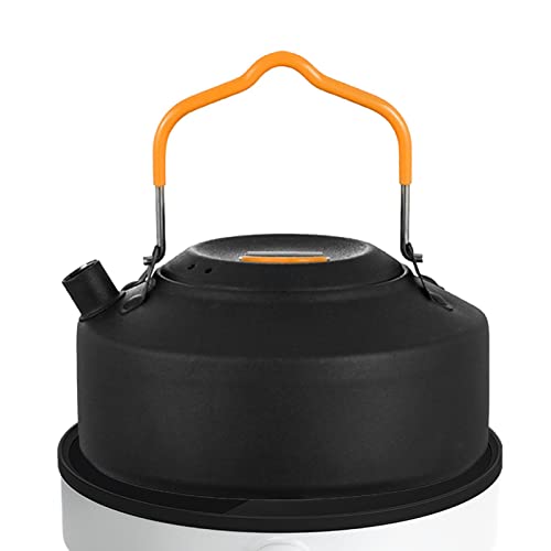 Dous Stahl Camping Wasserkocher, 1L Outdoor Tragbarer Edelstahl Wasserkocher, Tee Wasserkocher Camping Outdoor Wandern Picknick Topf Wasserkocher, Teekanne Und Kaffeekanne von Dous